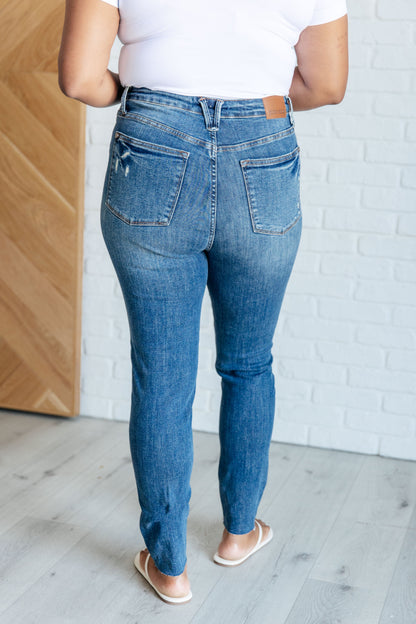 Judy Blue Alba Distressed Hem Skinny Jeans