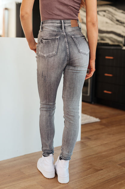 Judy Blue Hadley High Rise Release Hem Skinny Jeans