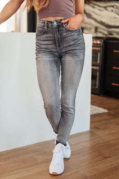 Judy Blue Hadley High Rise Release Hem Skinny Jeans