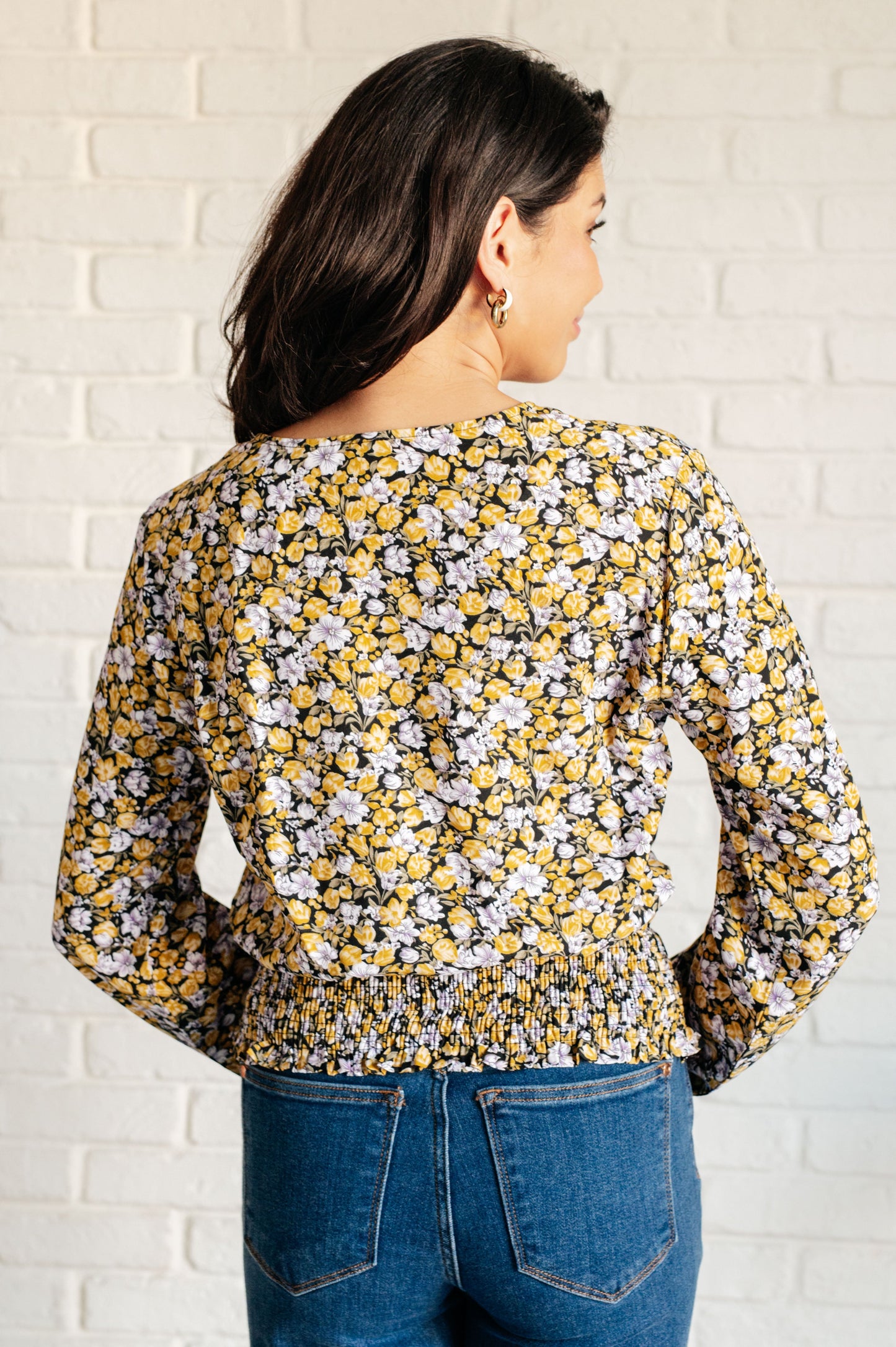 Honey Honey Floral Smocked Blouse