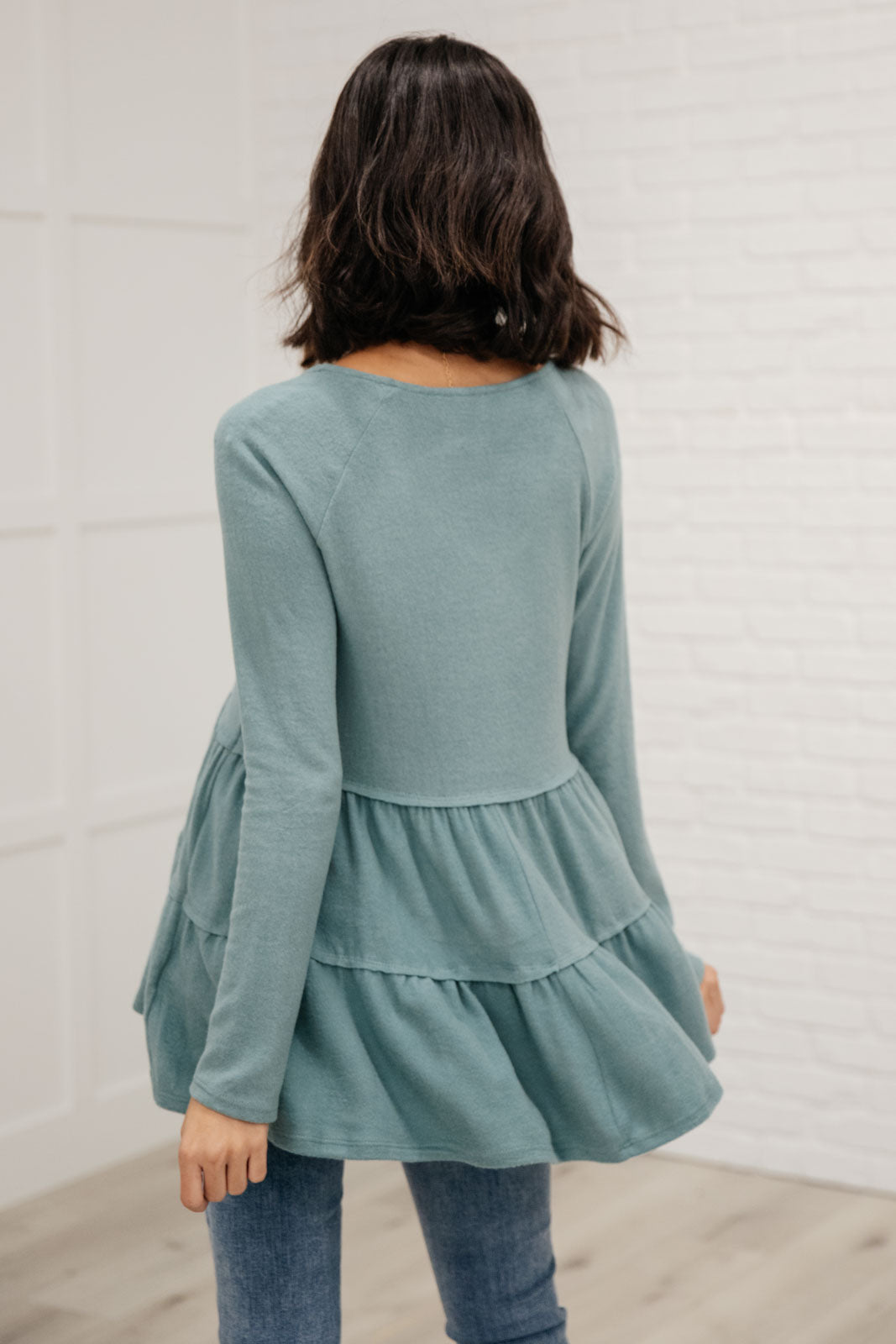 Nicely Done Tiered Top in Blue