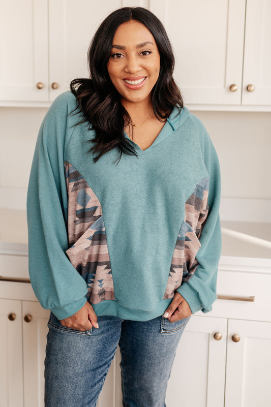 Southwest Sunrise Patchwork Hoodie (Ends 9/27)